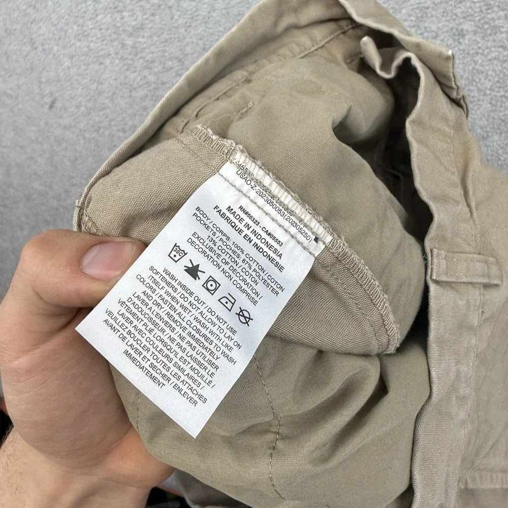 Nike Club Khaki washed Chino‎ Shorts Cotton Swoosh Beige Brown Casual Size 32 M